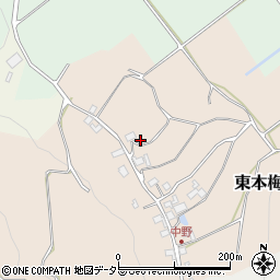 京都府亀岡市東本梅町中野西垣内周辺の地図