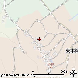 京都府亀岡市東本梅町中野（西垣内）周辺の地図