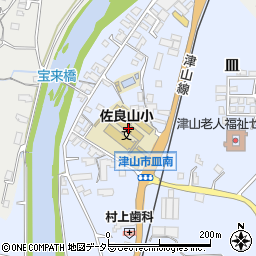 津山市立佐良山小学校周辺の地図