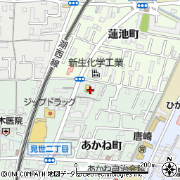 滋賀県大津市あかね町14周辺の地図
