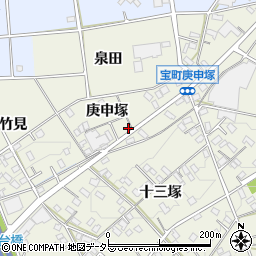 愛知県豊田市宝町庚申塚85周辺の地図