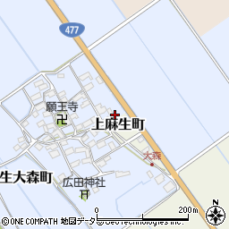 滋賀県東近江市蒲生大森町38周辺の地図