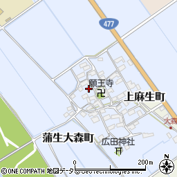 滋賀県東近江市蒲生大森町134周辺の地図