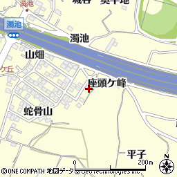 愛知県東海市名和町座頭ケ峰周辺の地図