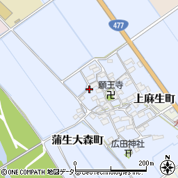 滋賀県東近江市蒲生大森町191周辺の地図