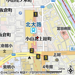 京都市交通局　地下鉄北大路駅周辺の地図