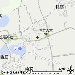 京都府亀岡市千代川町湯井中筋周辺の地図