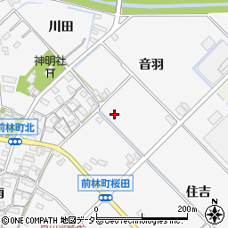 愛知県豊田市前林町音羽周辺の地図
