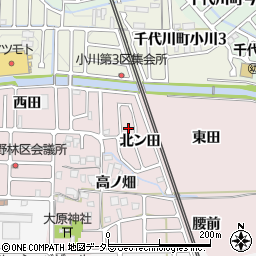 京都府亀岡市千代川町高野林（北ン田）周辺の地図