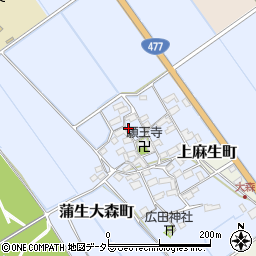 滋賀県東近江市蒲生大森町132周辺の地図