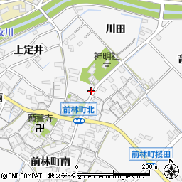 愛知県豊田市前林町北周辺の地図