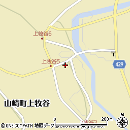 兵庫県宍粟市山崎町上牧谷476周辺の地図