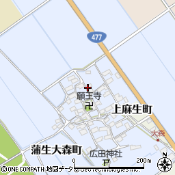 滋賀県東近江市蒲生大森町29周辺の地図