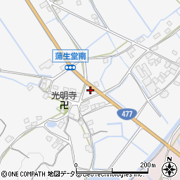 〒529-1541 滋賀県東近江市蒲生堂町の地図