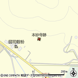 本妙寺跡周辺の地図