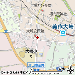 岡山県津山市福力96周辺の地図