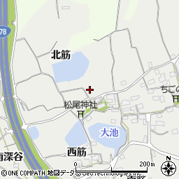 京都府亀岡市千代川町湯井北筋周辺の地図