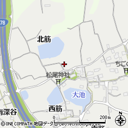 京都府亀岡市千代川町湯井（北筋）周辺の地図