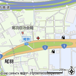 静岡県静岡市清水区尾羽318-1周辺の地図