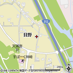 兵庫県神崎郡神河町貝野447周辺の地図