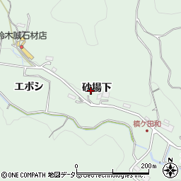 愛知県豊田市花沢町砂場下周辺の地図