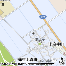 滋賀県東近江市蒲生大森町129周辺の地図