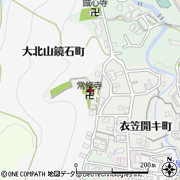 衣笠常修寺周辺の地図