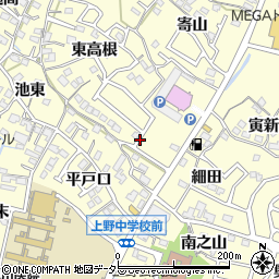 愛知県東海市名和町東岨周辺の地図