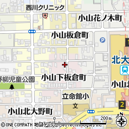 京都府京都市北区小山下板倉町周辺の地図