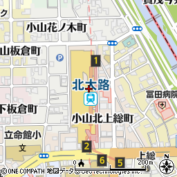 京都府京都市北区小山北上総町周辺の地図