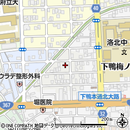 京都府京都市左京区下鴨西梅ノ木町周辺の地図
