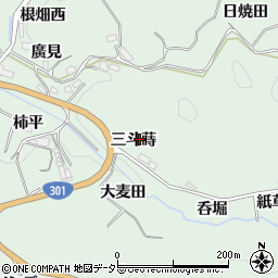 愛知県豊田市松平町三斗蒔周辺の地図
