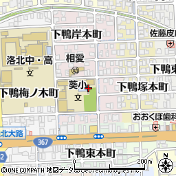 京都府京都市左京区下鴨東梅ノ木町周辺の地図