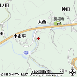 愛知県豊田市松平町小市平周辺の地図