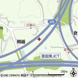 愛知県豊田市岩倉町（則越）周辺の地図