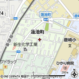 滋賀県大津市蓮池町周辺の地図