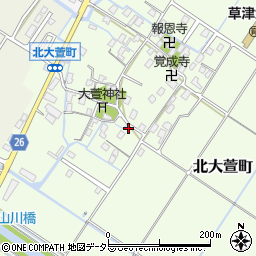 滋賀県草津市北大萱町497周辺の地図