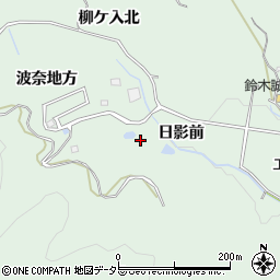 愛知県豊田市花沢町（日影前）周辺の地図