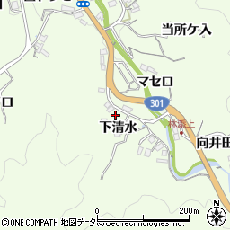 愛知県豊田市林添町下清水周辺の地図