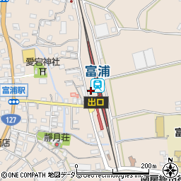 ＪＲ富浦駅前公衆トイレ周辺の地図