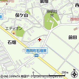 愛知県豊田市西岡町周辺の地図