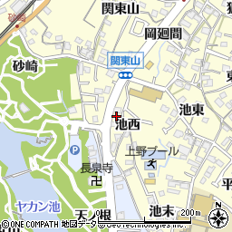 愛知県東海市名和町池西周辺の地図