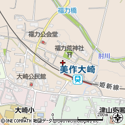 岡山県津山市福力周辺の地図
