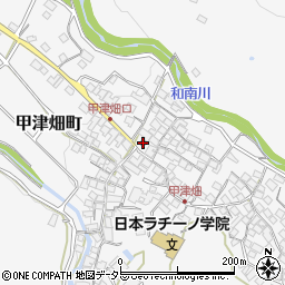 甲津畑簡易郵便局周辺の地図