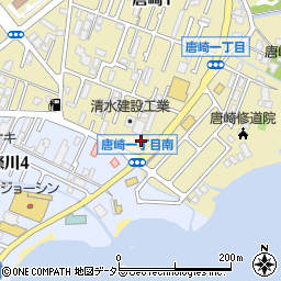 鶴喜そば唐崎店周辺の地図