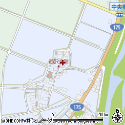 兵庫県西脇市黒田庄町西澤277-1周辺の地図