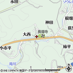 愛知県豊田市松平町大西周辺の地図