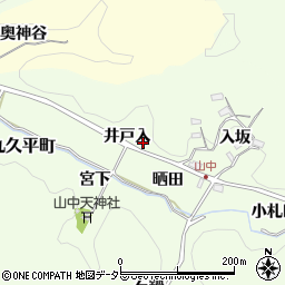 愛知県豊田市九久平町井戸入周辺の地図