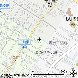 滋賀県守山市二町町1-14周辺の地図