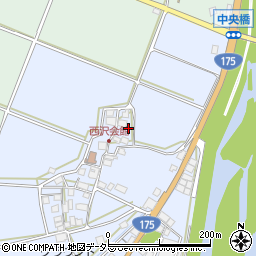 兵庫県西脇市黒田庄町西澤280周辺の地図